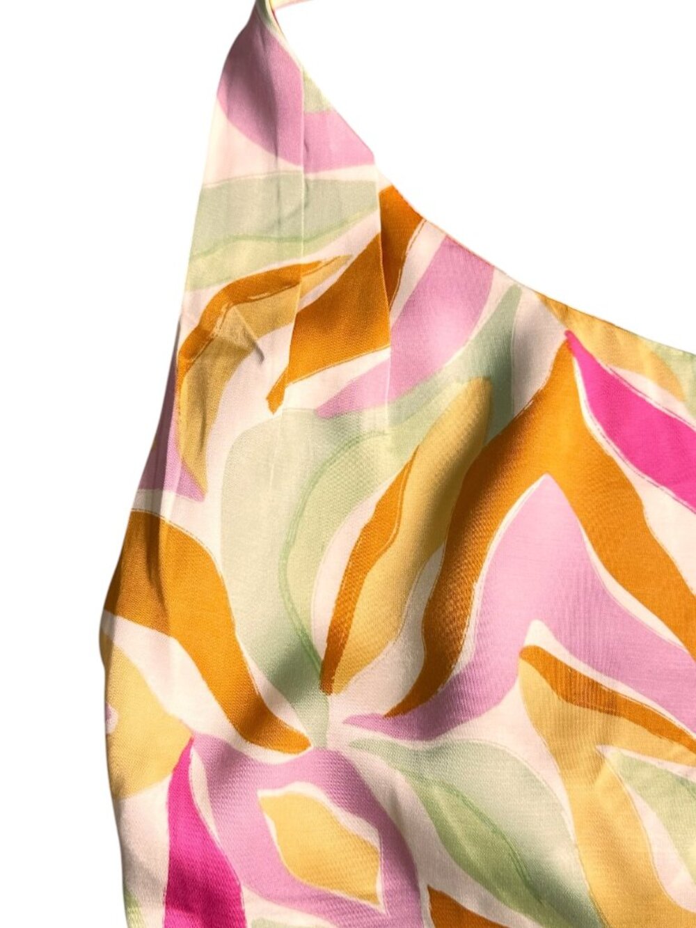 ASTR The Label NWT Multicolor Floral Halter Crop Top Size M Smocked Back - Picture 6 of 12
